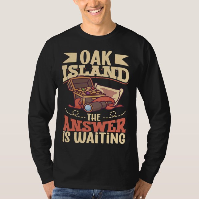 Camiseta Oak Island Treasure Hunting Oak Island Mystery (Anverso)