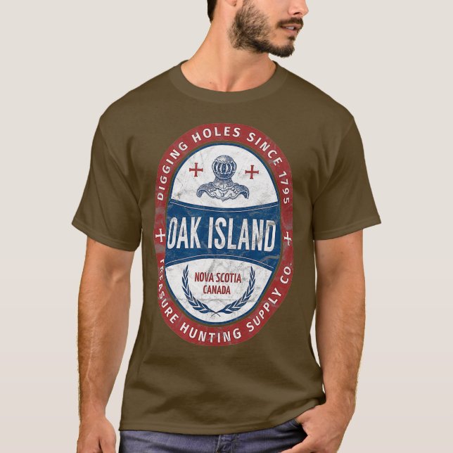 Camiseta Oak Island Treasure Hunting Retro Templar Knight (Anverso)