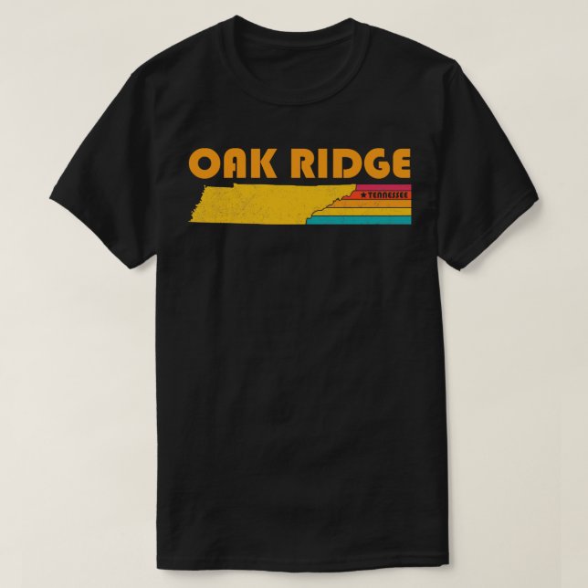 Camiseta Oak Ridge Tennessee Vintage Distresage Souvenir (Diseño del anverso)