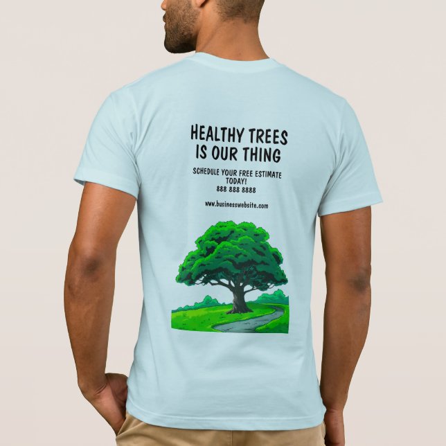 Camiseta Oak Tree Logo | Custom Tree Trimming Services (Reverso)