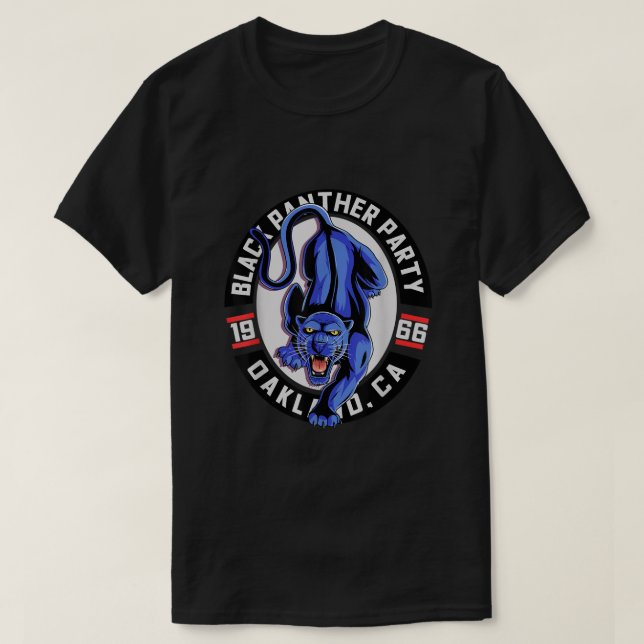 Camiseta Oakland Californi, Fiesta de la pantera historia n (Diseño del anverso)