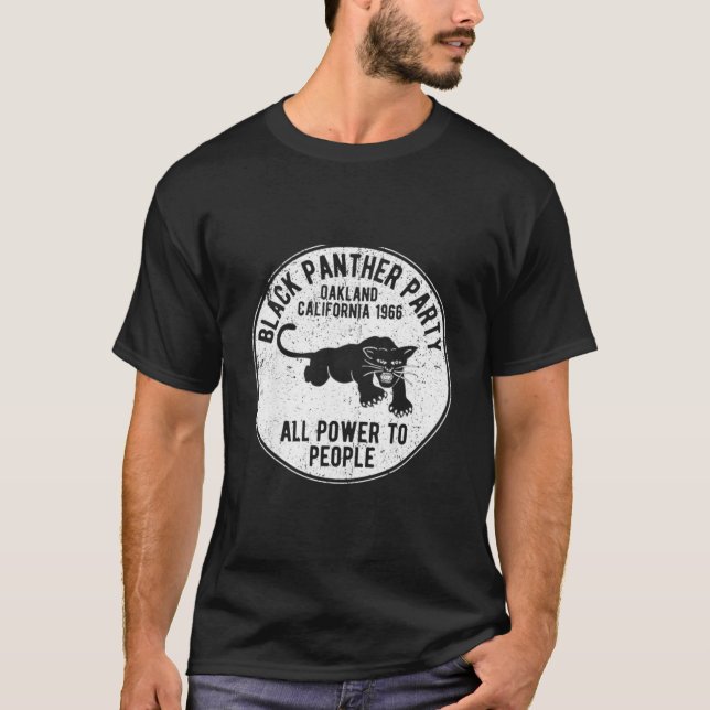 Camiseta Oakland California 1966 Black Panther Py Distresse (Anverso)