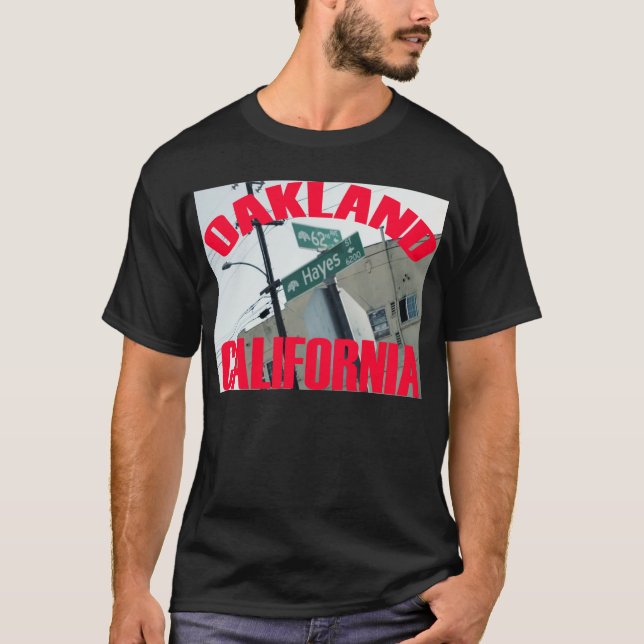 Camiseta Oakland, California (62ª Ave, Hayes St) (Anverso)