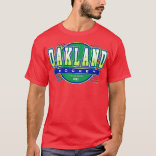 Camiseta Oakland California Hockey Retro Vintage Mar Dorado