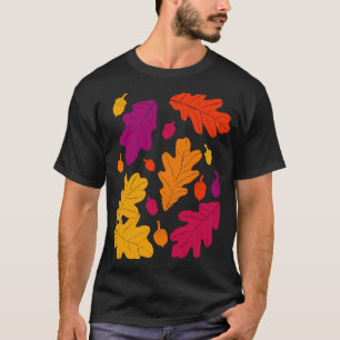 Camiseta Oaks y maíz caen hojas y nueces otoñales