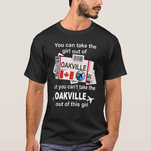 Camiseta Oakville Boarding Pass  Oakville Girl  Oakville (Anverso)