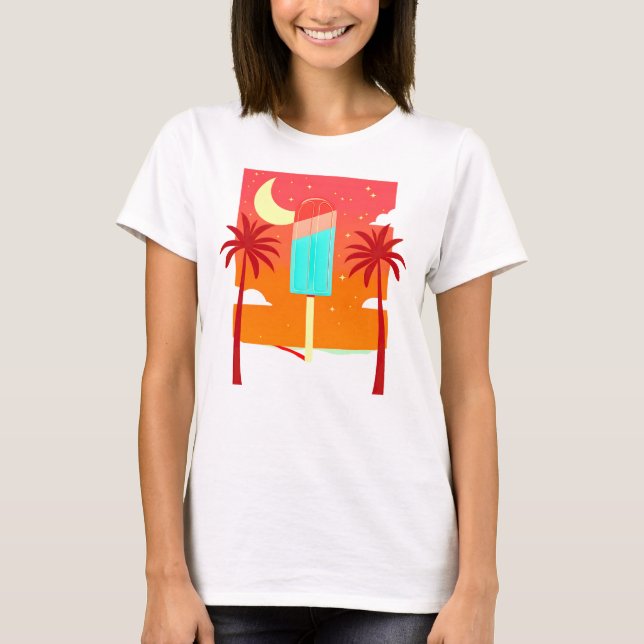 Camiseta Oasis de hielo Starry Summer Palm (Anverso)