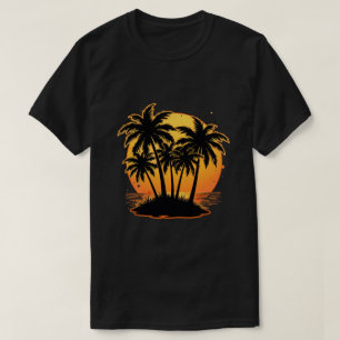 Camiseta Oasis del atardecer tropical