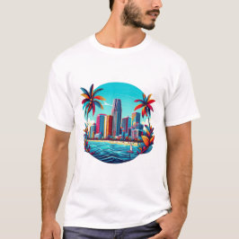 Camiseta Oasis del paisaje urbano tropical