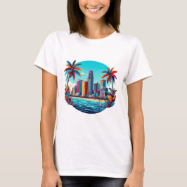 Camiseta Oasis del paisaje urbano tropical