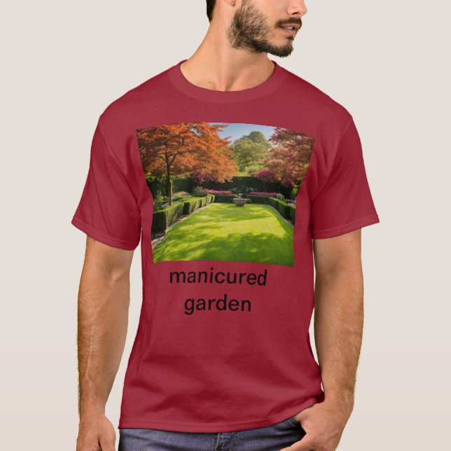 Camiseta Oasis encantado: Un Retiro de Jardín Manicurado (Anverso)