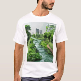 Camiseta Oasis urbano: Armonía de la naturaleza y el paisaj