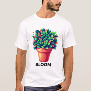Camiseta Oasis Urbano Bloom Suculento Estilo de Vida Confor