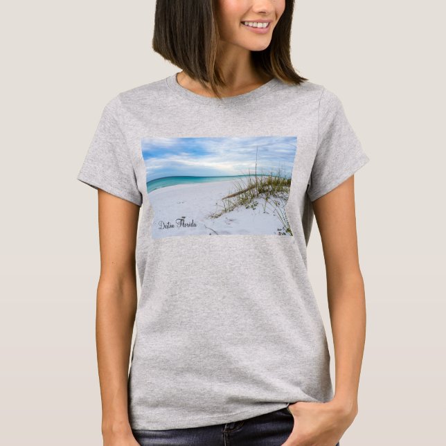 Camiseta Oats De Mar Y Playa Blanca De Arena Por La Mañana (Anverso)