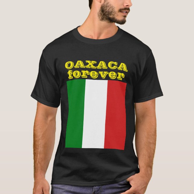 Camiseta Oaxaca señala por medio de una bandera para (Anverso)