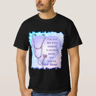 Camiseta Ob Gyn Enfermera personalizado del Corazón Enferme