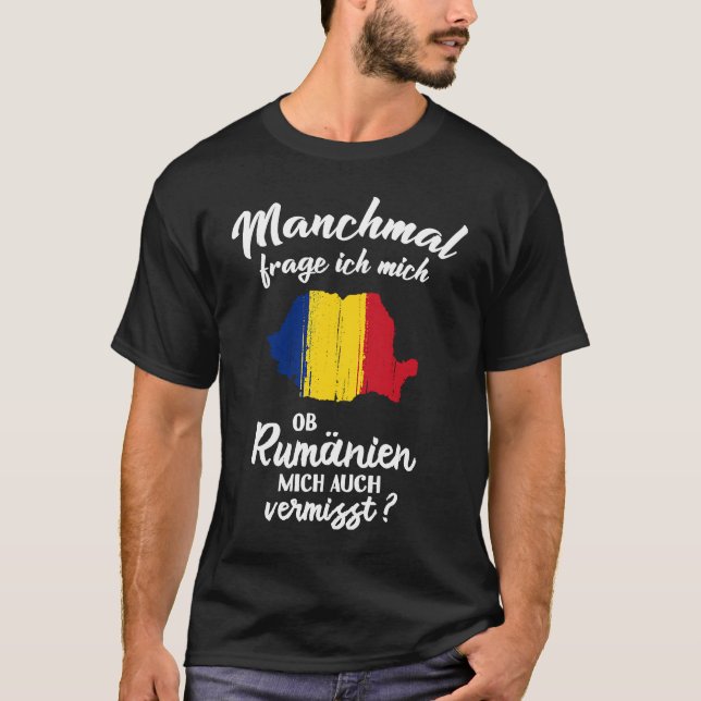 Camiseta Ob Romania mich vermisst   Romanian Romania (Anverso)