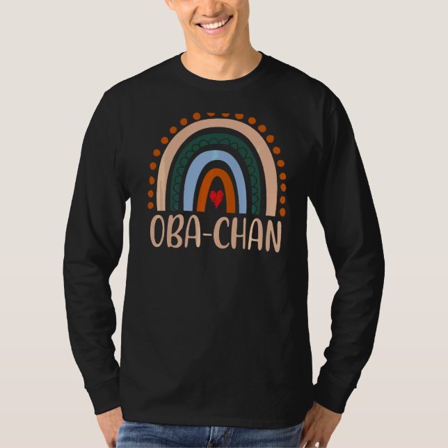 Camiseta Oba Chan Rainbow Grandma Día de la Madre lindo Oba (Anverso)