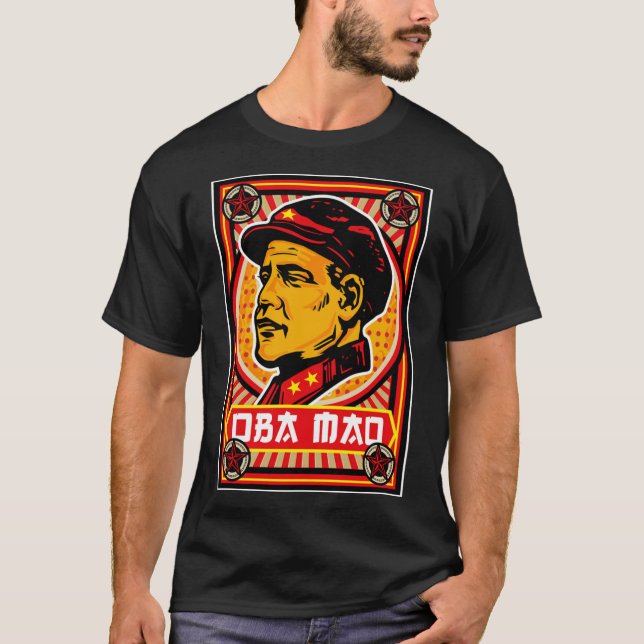 Camiseta Oba Mao Propaganda Poster Classic T-Shirt (Anverso)