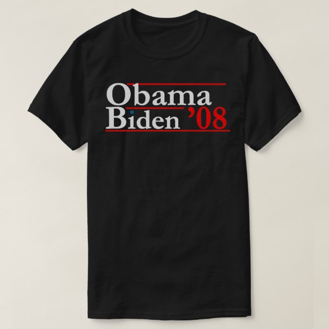 Camiseta Obama 08 Campaña de retro Obama Biden (Diseño del anverso)