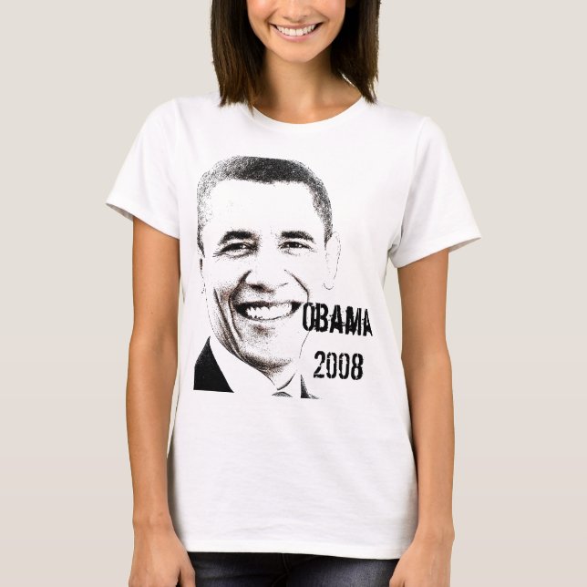 Camiseta Obama '08 con el Web site (Anverso)