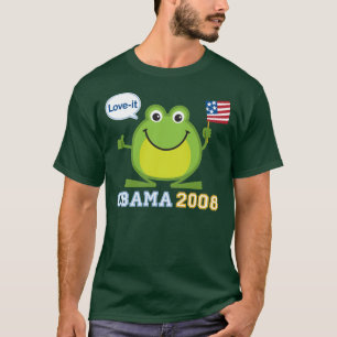 Camiseta Obama 2008 Amor-él rana