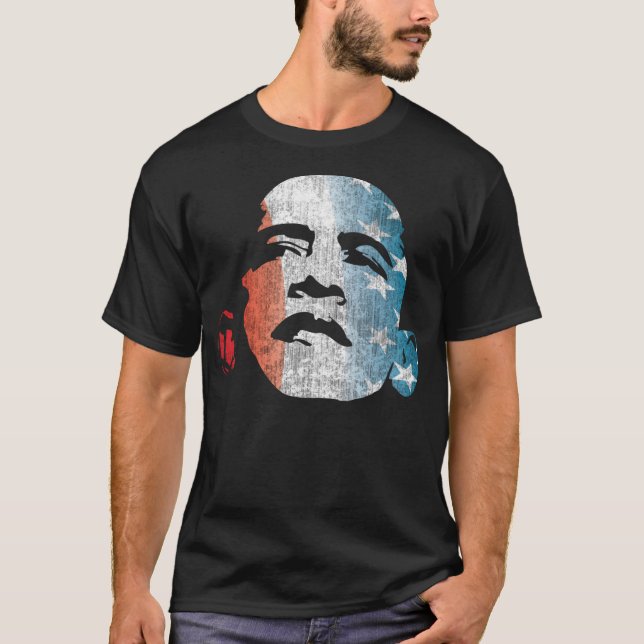 Camiseta Obama 2012 blancos rojos y azules (Anverso)