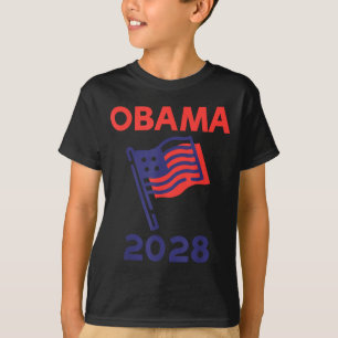Camiseta Obama 2028 bandera de EE. UU. Patriótico político 