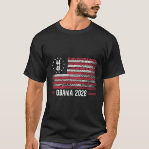 Camiseta Obama 2028 Retro Vieja Bandera Estadounidense Patr
