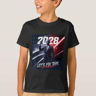Camiseta Obama 2028 Viñeta manifestación política patriótic