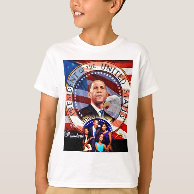 Camiseta Obama, 45° Presidente de los Estados Unidos_ (Anverso)
