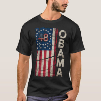 Camiseta Obama 48.º presidente Bandera estadounidense Obama