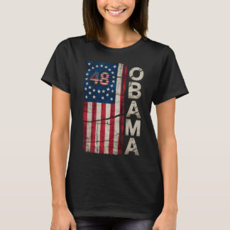 Camiseta Obama 48.º presidente Bandera estadounidense Obama