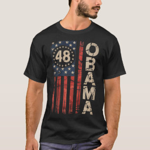 Camiseta Obama 48.º presidente Bandera estadounidense Obama