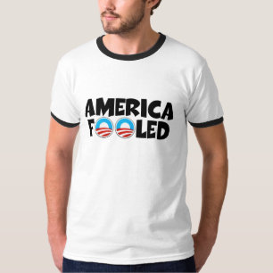 Camiseta Obama anti, América engañó