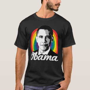 Camiseta Obama arcoiris