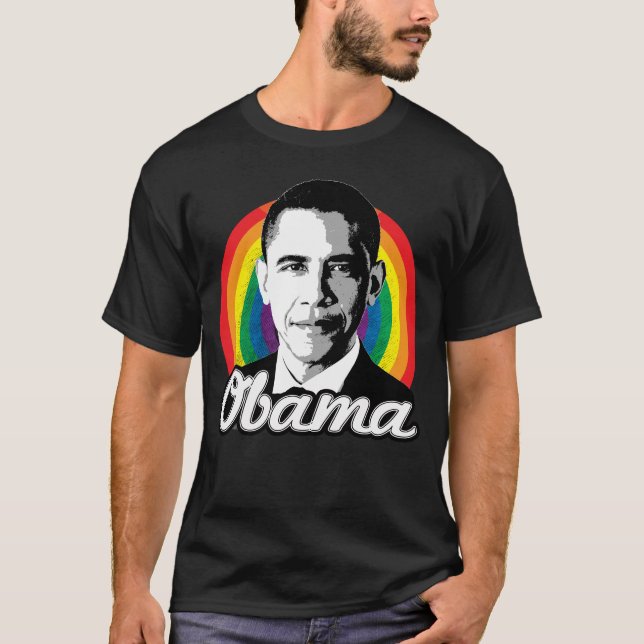 Camiseta Obama arcoiris (Anverso)