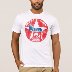 Camiseta Obama Biden 08 retro