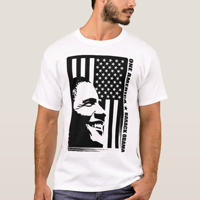 Camiseta Obama blanco y negro (Anverso)