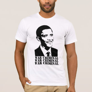 Camiseta obama blanco y negro, CRIMINAL de GUERRA, GUERRA