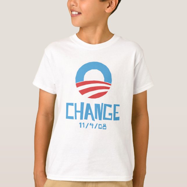Camiseta Obama Change Light kid's T-shirt (Anverso)