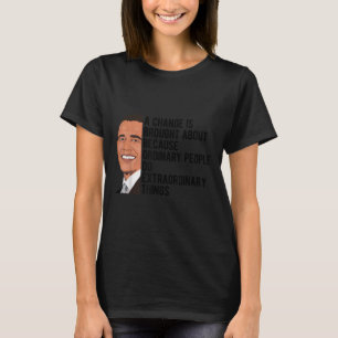 Camiseta Obama cita a Barack Obama como político