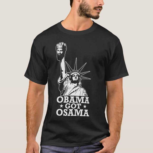 Camiseta obama consiguió osama (Anverso)