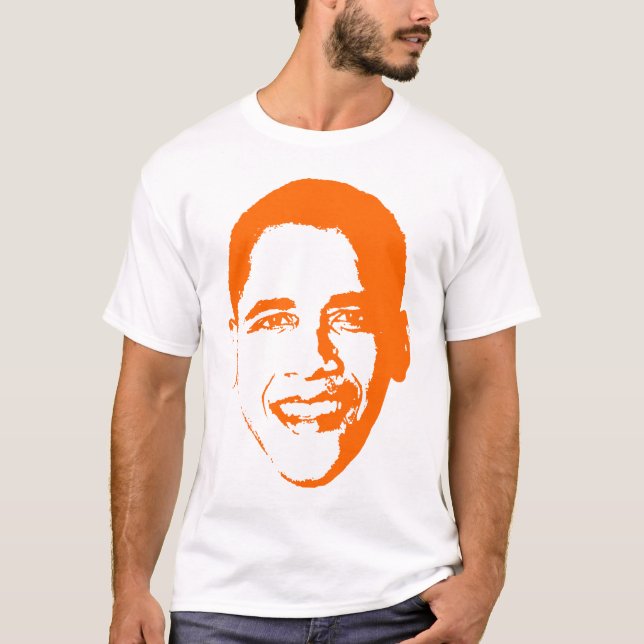 Camiseta Obama en naranja (Anverso)