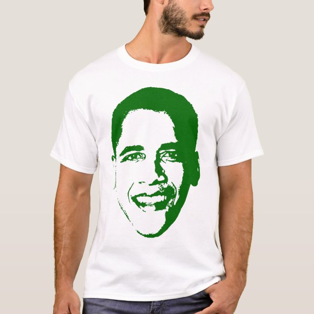 Camiseta Obama en verde (Anverso)