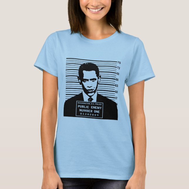 Camiseta Obama - enemigo público número uno (Anverso)