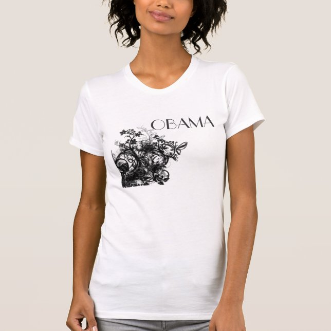 Camiseta OBAMA-Flores (Anverso)