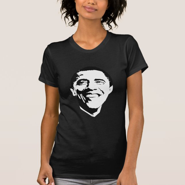Camiseta Obama hace frente/el retrato de Obama (Anverso)
