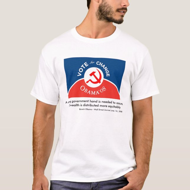 Camiseta Obama para el cambio - para hombre (Anverso)