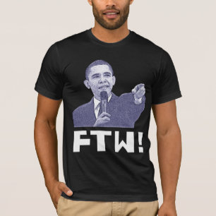 Camiseta ¡Obama Por La Victoria! (azul)